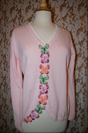+MBA #7884  "StoryBook Knits Limited Edition Light Pink Butterfly Sweater