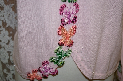 +MBA #7884  "StoryBook Knits Limited Edition Light Pink Butterfly Sweater