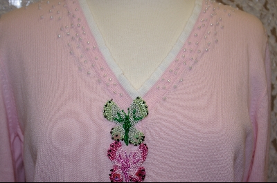 +MBA #7884  "StoryBook Knits Limited Edition Light Pink Butterfly Sweater