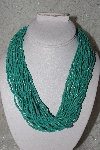 +MBAMG #11-0776  "Bold Turquoise Blue Seed Bead Torsade Necklace"