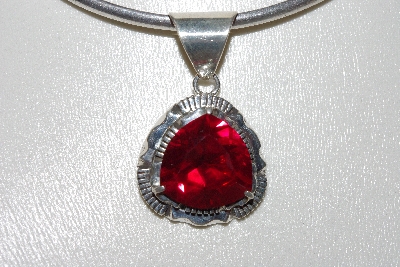 +MBAMG #11-0857  "L. Bennett Created Ruby Sterling Pendant"