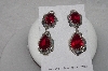 +MBAMG #11-0881  "Native American Made Created Ruby Sterling Earrings"