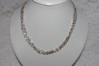 +MBAMG #11-0973  "Sterling Milor Triple Strand Mini-Circle Necklace"