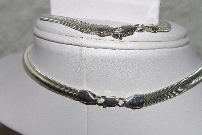 +MBAMG #11-0888  "Sterling Cleopatra Necklace & Bracelet Set"