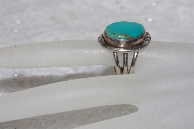 +MBAMG #11-0872  "Artist Signed "JB" Sterling Turquoise Ring"
