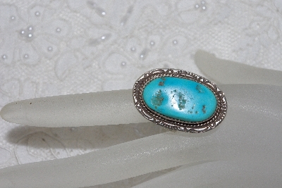 +MBAMG #11-0875  "Artist Signed "C. Law" Sterling Turquoise Ring"