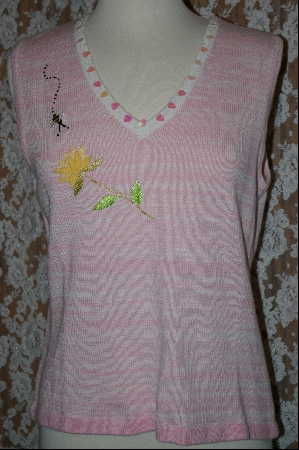 +MBA #7841  "StoryBook Knits Limited Edition Pink & White Floral Tank