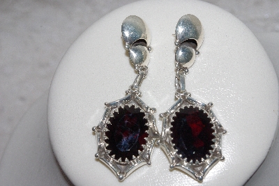 +MBAMG #11-0925  "Nalwood Faceted Garnet Handmade Sterling Earrings"