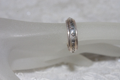 +MBAMG #11-0958  "Sterling Spinner Band "Love,Hope & Faith"