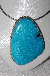 + MBAMG #11-0865  "Large Artist "DEU David Umpleby" Signed Blue Turquoise Pendant"