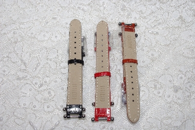 +MBAMG #11-1038  "Set Of 3 Ecclissi Leather Watch Straps"