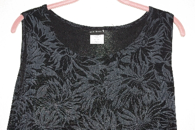 +MBAMG #79-103  "Citiknits Black Floral Stretch Tank"