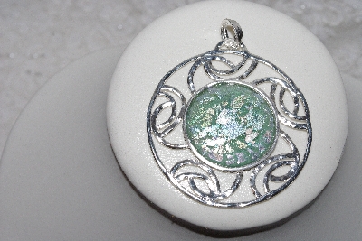 +MBAMG #11-0759  "OrPaz Sterling Roman Glass Bold Pendant"