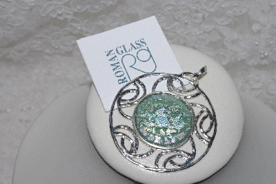 +MBAMG #11-0759  "OrPaz Sterling Roman Glass Bold Pendant"