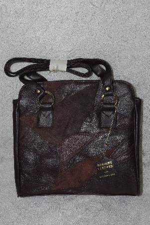 +MBAMG #11-   " 1980's Trebbianno Patchwork Leather Shopper bag"