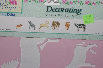 +MBAMG #009-320  "Delta Stencil Magic "Horse's & Cows" Stencil"