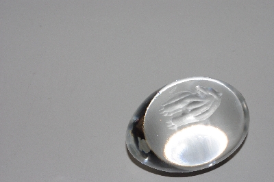 +MBAAC #01-9499  "Lead Crystal Lion Etched Egg"