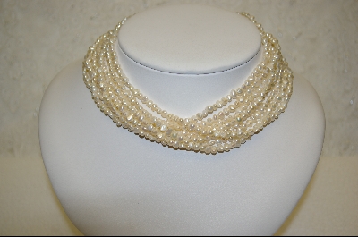 +MBA #RS   Ross-Simons 8 Strand Sterling Fresh Water Pearl Necklace