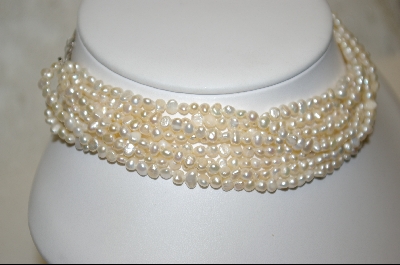 +MBA #RS   Ross-Simons 8 Strand Sterling Fresh Water Pearl Necklace