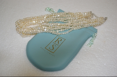 +MBA #RS   Ross-Simons 8 Strand Sterling Fresh Water Pearl Necklace