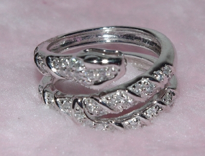 +Lamps II #0188 "Sonia Bitton 14K White Gold Diamond Snake Ring"