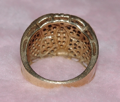 +Lamps II #0112  "14K Yellow Gold Chocolate, White & Yellow Diamond Butterfly Ring"