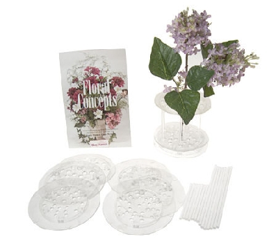 +MBA #F227  "Set Of 8 Flower Magic Caps With Floral Concepts Book" 