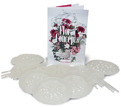 +MBA #F227  "Set Of 8 Flower Magic Caps With Floral Concepts Book" 