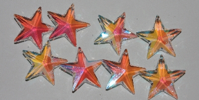 +MBA #1616-0040  "Set of 8 Faceted AB Crystal Star Beads"