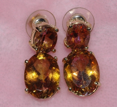 +MBA #1616-0332  "14K Yellow Gold Golden Topaz Earrings"