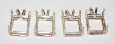 +MBA #1818-0093  "Set Of 4 Sterling 14x10 Square Cut Pendants"