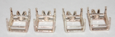 +MBA #1818-0093  "Set Of 4 Sterling 14x10 Square Cut Pendants"