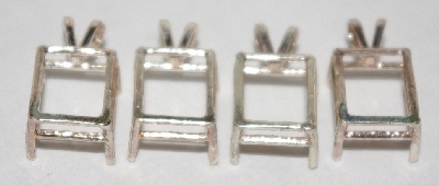 +MBA #1818-0093  "Set Of 4 Sterling 14x10 Square Cut Pendants"
