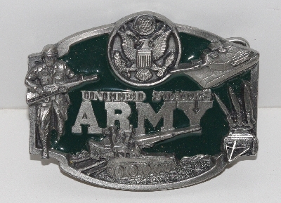 +MBA #2626-298  "1987 Siskiyou Pewter Army Belt Buckle"