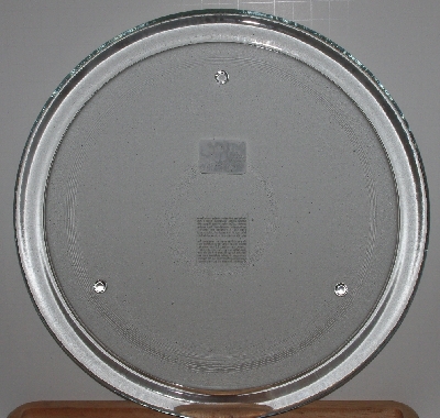 +MBA #2727-0042  "Large Clear Glass Candle Display Plate"