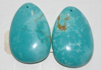 +MBA #2727-0142  "Set Of 2 Blue Turquoise Earring Stones"