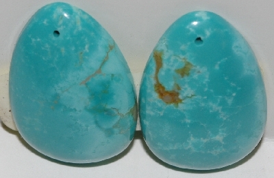 +MBA #2727-0142  "Set Of 2 Blue Turquoise Earring Stones"