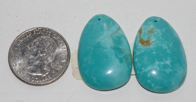 +MBA #2727-0142  "Set Of 2 Blue Turquoise Earring Stones"
