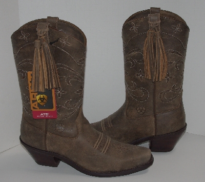 +MBA #2929-0084   " 2009 Ariat Womens #13629 Browm Bomber Sage Cowboy Boots