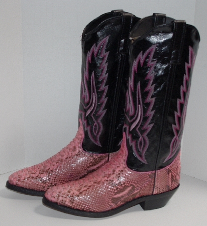 +MBA #2929-0069   "2005 Laredo Hot Pink Python Women's Cowboy Boots" 