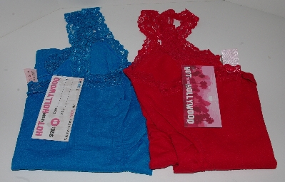 +MBA #2929-402  "Set Of 2 Hot From Hollywood Hot Sleveless V-Neck Ruched Tops"