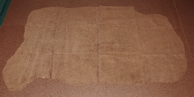 +MBA #3131-0504   "1990's Tandy Leather Pigskin Brown #65 Suede Hide"