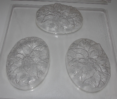 +MBA #3333-621   " Set Of (3) 3 D Poinsettia 3 Part Soap Mold"