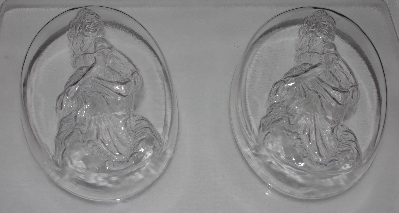 +MBA #3333-306   "Set Of 3 Posing Woman 3D Heavy Duty Clear Plastic Soap Molds"