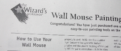"SOLD"  MBA #3333-225   "Wall Mouse Painting, Edging & Faux Finishing Painting System With Tools & Paint Tray"