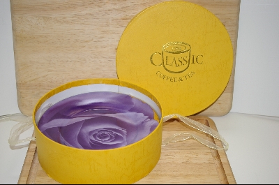 +MBA #4-106  Set Of 4 Purple Rose Desert Plates