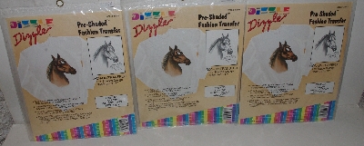 +MBA #3535-0006  "1990 & 1991 Set Of 8 Dizzle Pre-Shaded Iron On Western Themed Transfers"