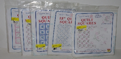 +MBA #3636-475   "2003 Jack Dempsey Needle Art Set Of 5 Packls 18" X 18" Quilt Squares"