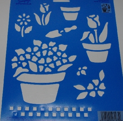 +MBA #3636-493   "1996 Plaid  Spring Garden Stencil #28167"