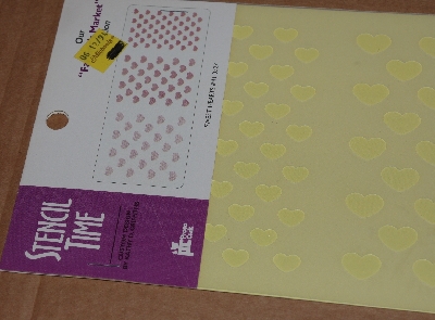 +MBA #3636-244    "Stencil Time Sweet hearts #41-0527 Stencil 3 Different Sized Mini Hearts"